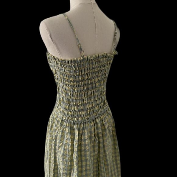 The New Society Green and Yellow Gingham Dress - Picture 3 of 6